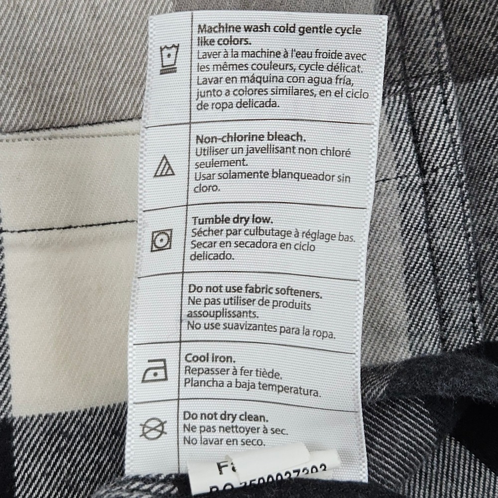 Carhartt Plaid Flannel Shirt Mens Large Gray Black Relaxed Fit Workwear Gorpcore - Picture 6 of 9